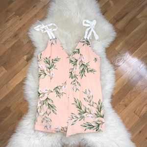Forever 21 Peach/Green Romper